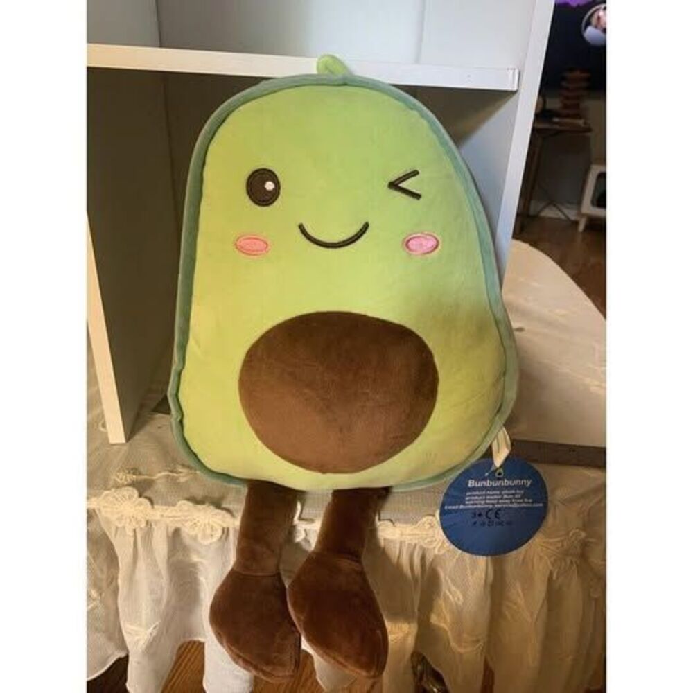 Bunbunbunny 12 Inch Stuffed Soft Winking Cute Avocado Plush Toy Brand New